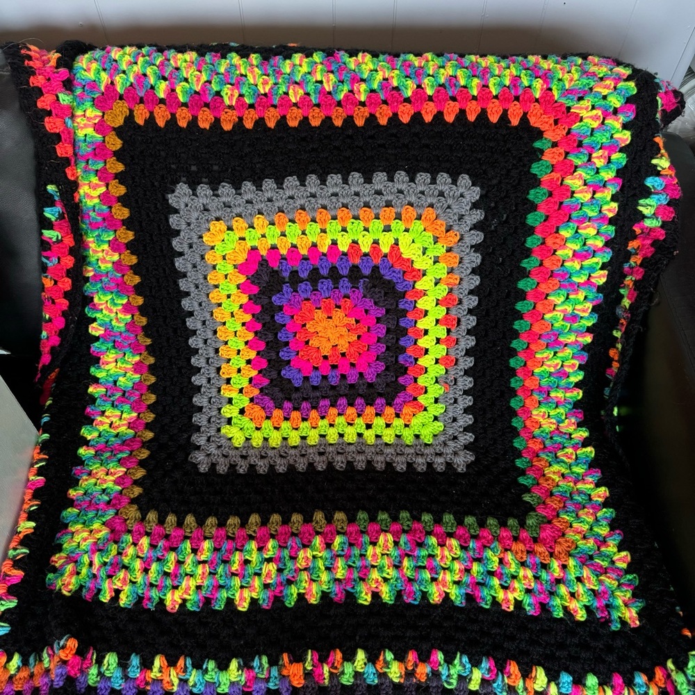 Super Bright Handmade Afghan Blanket